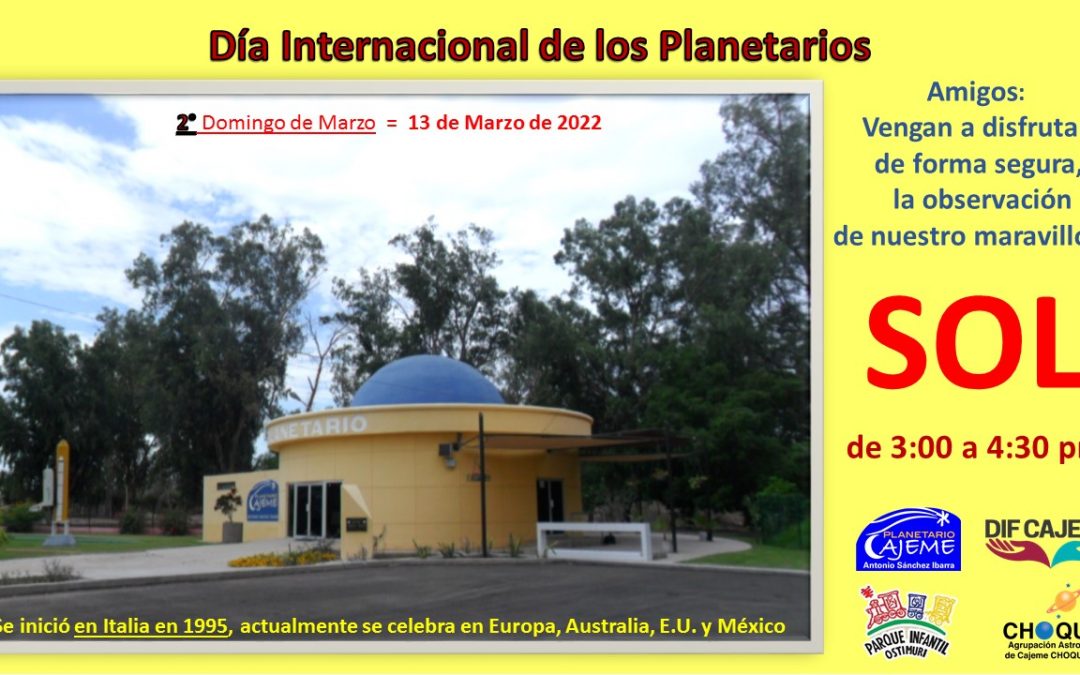 OBSERVACIÓN: Día Internacional de los Planetarios